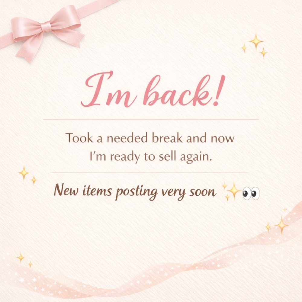 Decorative Pink Bow Announcement Card